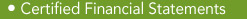 Certified Financial Statements