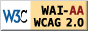 遵守2A級無障礙圖示，萬維網聯盟（W3C）- 無障礙網頁倡議（WAI）