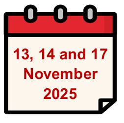 13, 14 and 17 November 2025